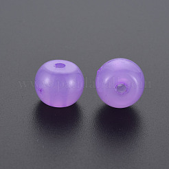 模造ゼリーアクリルビーズ  バレル  暗い蘭  13x10.5mm  穴：2.5mm  約375個/500g&nbsp;MACR-S373-14-EA04