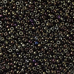 MIYUKIラウンドロカイユビーズ  日本製シードビーズ  11/0  （rr458)メタリックブラウンアイリス  2x1.3mm  穴：0.8mm  約1100PCS /ボトル  10 G /ボトル&nbsp;SEED-JP0008-RR0458
