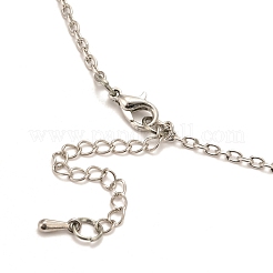 Alloy Poppy Flower Pendant Necklaces&nbsp;NJEW-B080-02P