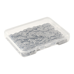 200個7スタイル304ステンレススチールチャーム  アジャスターチェーンドロップ  混合図形  6~11x0.5~1mm  穴：1~2mm&nbsp;STAS-FS0001-89