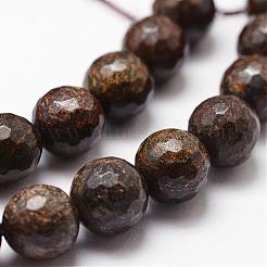 Natural Bronzite Beads Strands&nbsp;G-D840-18-6mm