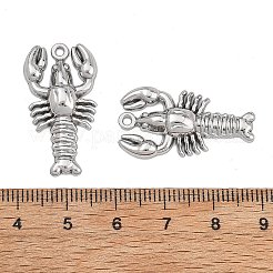 合金ペンダント  ロブスターチャーム  プラチナ  28x15.5x4mm  穴：1.4mm&nbsp;AL-E003-03P