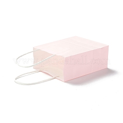 長方形の紙袋  ハンドル付き  ギフトバッグやショッピングバッグ用  ミスティローズ  15x12x5.9cm  折りたたみ：15x12x0.2cm&nbsp;CARB-F010-01A