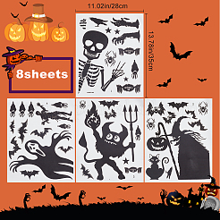 Halloween Theme Waterproof PVC Plastic Self Adhesive Sticker Decorations&nbsp;DIY-WH0304-173