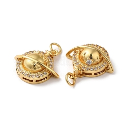 Rack Plating Brass Cubic Zirconia Pendants&nbsp;KK-D074-19G