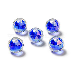 UV Plating Rainbow Iridescent Transparent Acrylic Beads&nbsp;OACR-A014-B02
