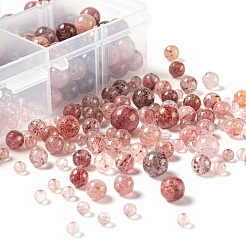 340Pcs 4 Style Natural Strawberry Quartz Round Beads&nbsp;G-LS0001-54