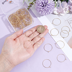 100Pcs 304 Stainless Steel Hoop Earring Findings&nbsp;STAS-BBC0009-65