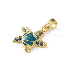 Brass Micro Pave Cubic Zirconia Pendants&nbsp;KK-P320-08A-G
