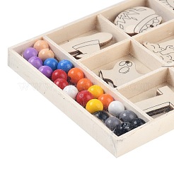 ハロウィーンテーマの DIY 木製ペンダント  小麦  190x130x16mm&nbsp;WOOD-S063-01C