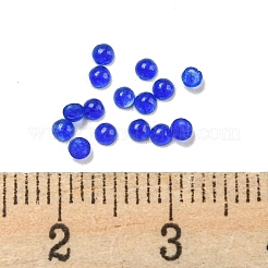 天然の白翡翠の染色カボション  半円  ブルー  2x1mm&nbsp;G-H309-02-04