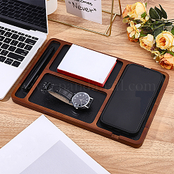 4 Grids Wood Display Trays for Earrings Rings Necklaces Bracelets&nbsp;ODIS-WH0043-321