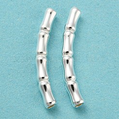 925純銀製のチューブビーズ  竹チューブビーズ  銀  24.5~25x3x3mm  穴：1.6mm&nbsp;STER-Z004-04E