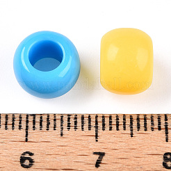 不透明なアクリルビーズ  ロンデル  ミックスカラー  10x7.5mm  穴：4.8mm  約1280個/500g&nbsp;SACR-N018-06B-M