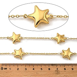 304 Stainless Steel Star Link Chains&nbsp;CHS-G042-02G