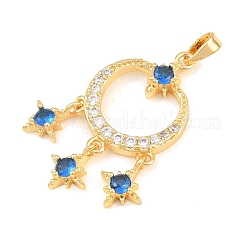 Brass Pave Cubic Zirconia Pendants&nbsp;CU-CBA9B49-05D-G