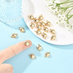 シェグレース真鍮コネクターチャーム  半円リンク  カドミウムフリーと鉛フリー＆ニッケルフリー  長持ちメッキ  18KGP本金メッキ  14x9x5mm  穴：1.3mm&nbsp;XGRQ64184-860G