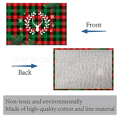 Rectangle with Christmas Themed Pattern Cotton Linen Cloth Table Mat&nbsp;AJEW-WH0196-005