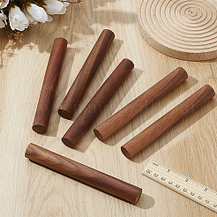 黒クルミの丸棒  DIYクラフト用品  ココナッツブラウン  150x19.5mm&nbsp;WOOD-WH0131-39