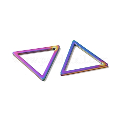 イオンプレーティング（IP）304ステンレス鋼リンクリング  三角形  虹色  23.5x27x1.5mm  内径：18.5x21mm&nbsp;STAS-H212-29MC