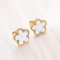 Elegant Vintage Floral 201 Stainless Steel Stud Earrings for Women&nbsp;FR2099-3
