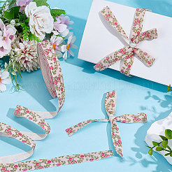 Flower Cotton Ribbon&nbsp;OCOR-WH0109-115B