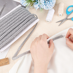 Sparkle Metallic Polyester Braided Lace Trim&nbsp;OCOR-WH0060-46D