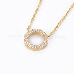 304 Stainless Steel Pendant Necklaces&nbsp;NJEW-F264-28G