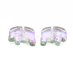 Electroplate Transparent Glass Beads&nbsp;GLAA-T022-06-B01