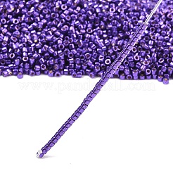 MIYUKIデリカビーズ  シリンダー  日本製シードビーズ  11/0  (db2510)duracoat 亜鉛メッキ ライラック ナイト  1.3x1.6mm  穴：0.8mm  約100000個/500g&nbsp;SEED-MY11-DB2510