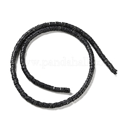 合成溶岩石染色ビーズ連売り  ディスク  ヒシビーズ  ブラック  4x2~2.5mm  穴：0.7mm  約152個/連  15.12''（38.4センチメートル）&nbsp;G-H311-10-06