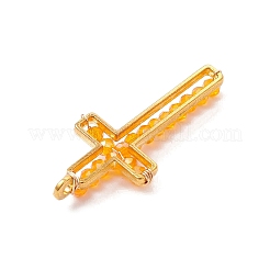 ガラスチャーム  クロスチャーム  合金ペンダントと銅線付き  多面カット  ミックスカラー  38~38.5x17x5~5.5mm  穴：1.8~2mm&nbsp;PALLOY-JF03678