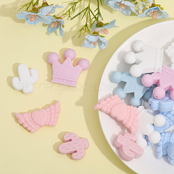 18Pcs 9 Style Food Grade Eco-Friendly Silicone Beads&nbsp;SIL-CA0002-04