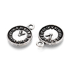 合金のチベット風チャーム  クロックのチャーム  アンティークシルバー  17x14x2mm  穴：1.8mm  約1219個/1000g&nbsp;TIBEP-T053-15AS