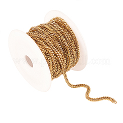 Ion Plating(IP) 304 Stainless Steel Diamond Cut Chunky Curb Chains&nbsp;CHS-CJ0001-30G