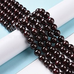 天然のガーネットラウンドビーズ連売り  グレードA  8mm  穴：1mm  約47個/連  15.47''（39.3センチメートル）&nbsp;G-A025-02