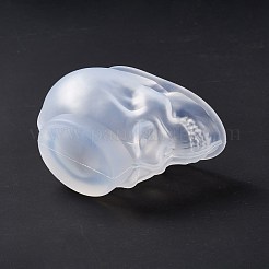 DIY 肖像彫刻 キャンドル作り シリコン像型  ハロウィンモチーフ  3dスカル  ゴーストホワイト  6.6x7.7x11cm  内径：8.2x4.4のCM&nbsp;DIY-E055-45
