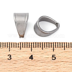 変色しにくい304ステンレススチールのスナップオンベイル  ステンレス鋼色  11x8x7mm&nbsp;STAS-G127-02P