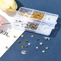 真鍮ピアスキャッチ  プラスチック製のピアスキャッチで  プラチナ·ゴールデン  4~11x4~11x2~7mm  穴：0.5~1mm&nbsp;FIND-FS0003-67