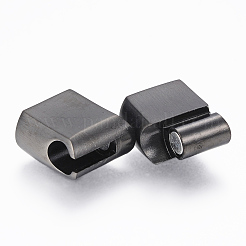 304 Stainless Steel Magnetic Clasps with Glue-in Ends&nbsp;STAS-F130-11B