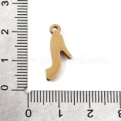 304ステンレスペンダント  エナメル  ハイヒールの靴のチャーム  ゴールドカラー  レッド  19x8x2.5mm  穴：1.2mm&nbsp;SA-CBA9716-05G-B