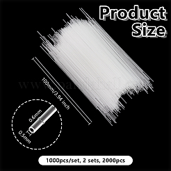 ガラス毛細管1000本  ラボ用品  透明  100x0.6mm  穴：0.5mm&nbsp;AJEW-WH0077-023