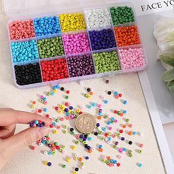 195G 15 Style Mixed Style Glass Round Seed Beads&nbsp;SEED-SC0001-34