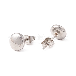 6 Pairs 304 Stainless Steel Flat Round Stud Earrings for Women&nbsp;EJEW-A067-20