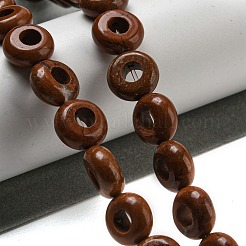 天然石レッドジャスパービーズ連売り  ロンデル  10~10.5x4~4.5mm  穴：1.2mm  約20個/連  7.95''（20.2センチメートル）&nbsp;G-P536-A08-01