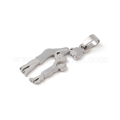 Non-Tarnish Mother's Day 304 Stainless Steel Pendants&nbsp;STAS-U002-10P
