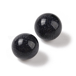合成ブルーゴールドストーン 穴なし球形ビーズ  ラウンド  14mm&nbsp;G-K353-04C-26