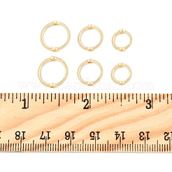 60個3スタイルラックメッキ合金ビーズフレーム  丸いリング  14KGP本金メッキ  9~13x3mm  穴：1.6mm  60個/セット&nbsp;FIND-FS0003-45