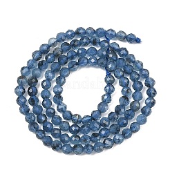 ナチュラル デビル ブルー アクアマリン ビーズ 連売り  多面カット  ラウンド  3~3.5mm  穴：0.7mm  約120個/連  15.35''（39センチメートル）&nbsp;GG-CBAF158-D01-07