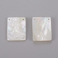 Natural White Shell Mother of Pearl Shell Pendants&nbsp;X-SHEL-K004-06